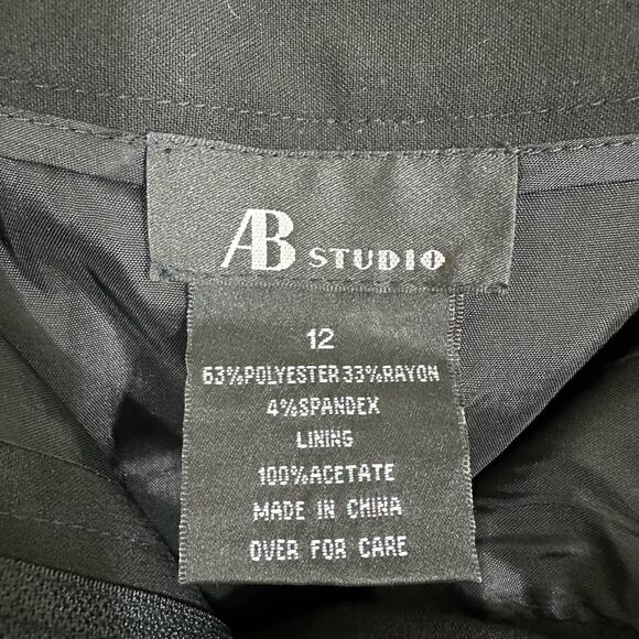 AB Studio Black Knee Length Skirt Size 12 NWT - Picture 9 of 12